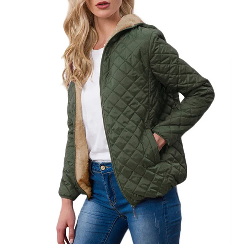 Style 3-02 Женская куртка, толстая парка, пальто, одноцветная, теплая, с капюшоном, зимние куртки, с хлопковой подкладкой, базовые пальто, женская Двусторонняя верхняя одежда - Цвет: Style 3-02