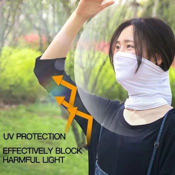

Summer UV Protection Ice Silk Neck Mask Riding Ice Silk Full Face Hanging Ear Magic Turban Outdoor Sport Riding Face Mask