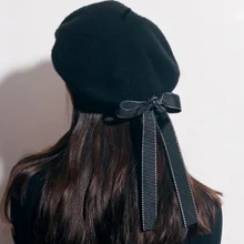 Берет Шляпа винтажная элегантная мягкая эластичная шапка легкий классический зимний головной убор YA88