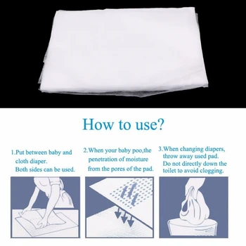 

100PCS Baby Disposable Diaper Non-Woven Cloth Nappy Insert Soft Urine Pad Mats