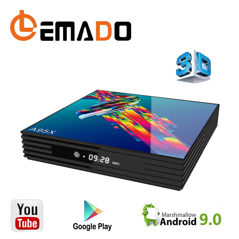 LEMADO Smart tv Box Android 9,0 A95X R3 RK3318 HDMI 2,0 USB 3,0 4K 3D H.265 видео декодер 5G Wifi Google Play 4 Гб Ram 64 Гб Rom