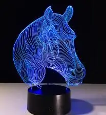 Horse VIP 3D лампа Прямая поставка для Синди - Испускаемый цвет: Horse