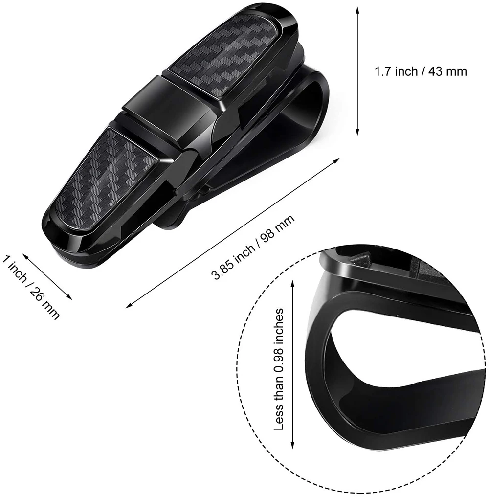 Vexverm Car Sunglasses Holder Portable Ticket Card Glasses Clamp Car Sun Visor Sunglasses Clip Box ABS Eyeglasses Case