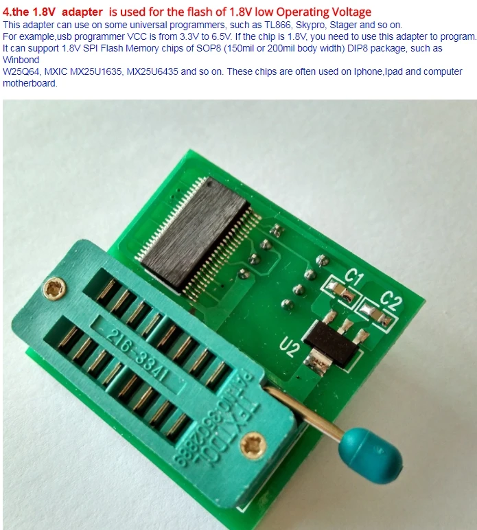 RT809F USB программатор BIOS и 11 адаптеры и SOP8 клип и 1,8 V/TSSOP8 разъем ICSP 24 25 93