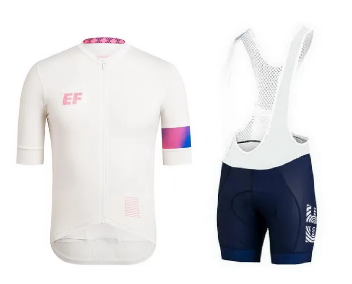 EF образование первый с коротким рукавом Велоспорт Джерси летняя одежда для велоспорта ROPA CICLISMO+ нагрудник шорты 3D гелевый коврик с POWER BAND