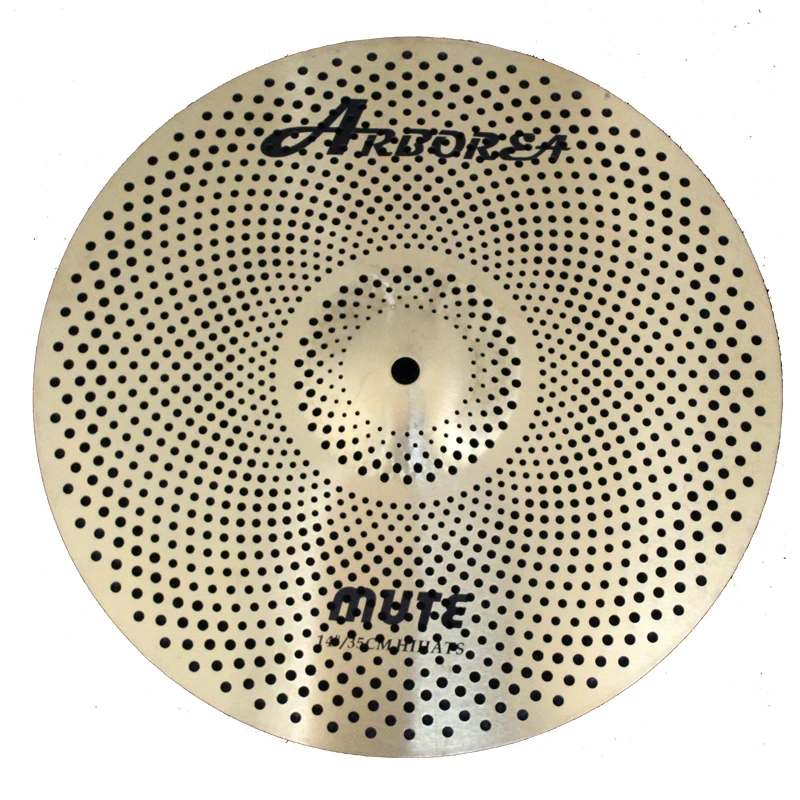 Золотой Arborea Mute cymbals 14 ''HiHat - Цвет: Золотой