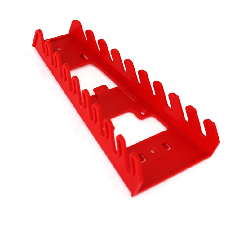 Plastic Red 9 Slot Wrenches Rack Standard Organizer Holder Tools Wall Mounted Simple Portable  Dressing table essentials