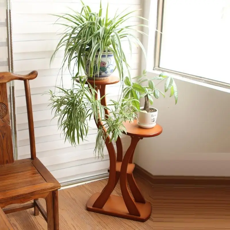 Number 6 Etagere Планте Варанда Крытый Горшок стол дерево Estante Repisa Para Plantas завод стеллаж балкон полка Stojak Na Kwiaty цветок стенд - Цвет: Number 6