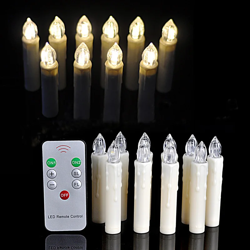 Christmas Decoration Lights Flameless Candle LED Night Light with Remote Control 