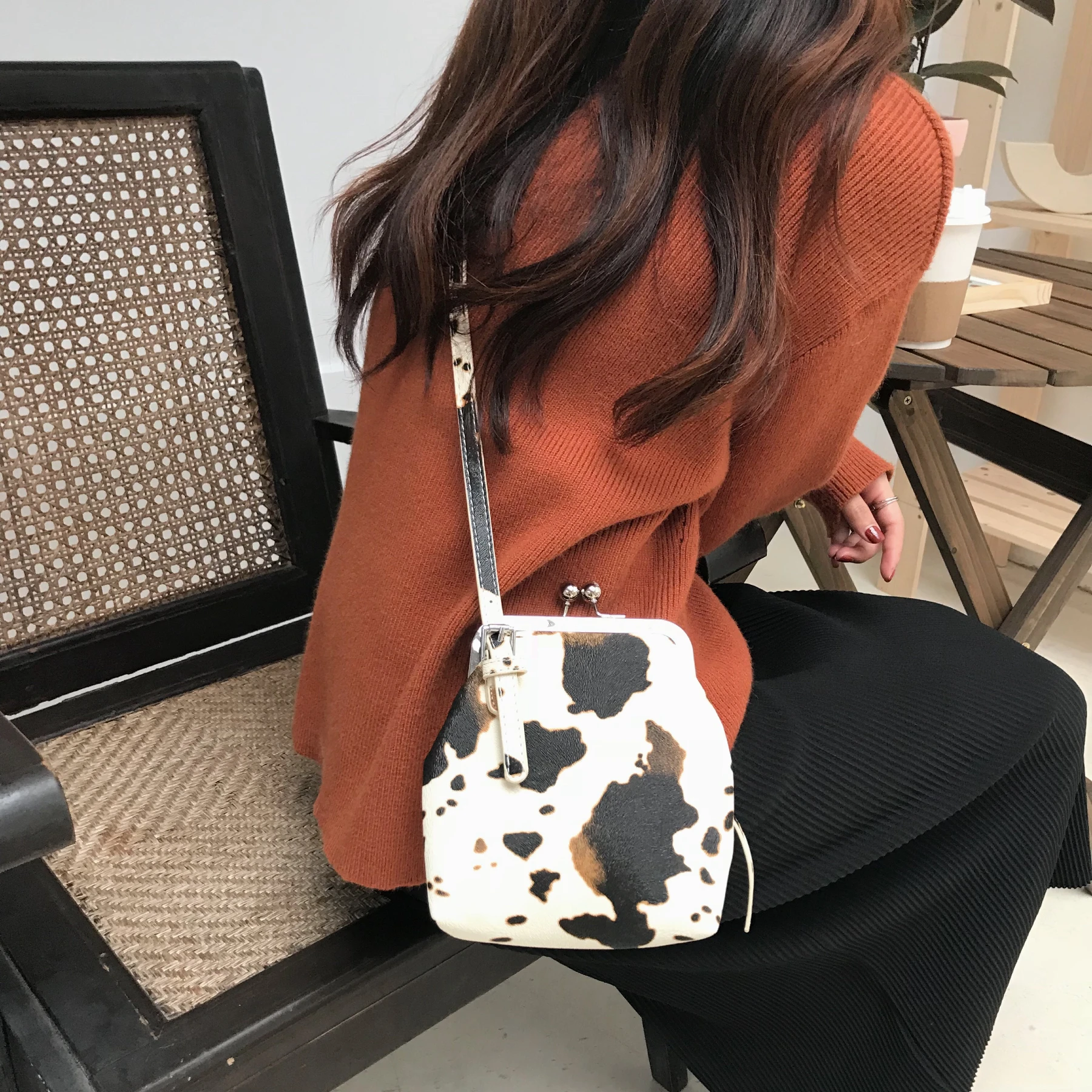 Bag Women's Wild Cow Clip Handbag Small Fashion Purses Luxury PU Shoulder Bags For Ladies Fashion Designer Female Messenger Bag