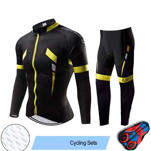 Uhtxhu, осень-весна, набор для велоспорта, одежда для велоспорта, набор для велоспорта, мужские майки для велоспорта, наборы для велоспорта - Цвет: Cycling Set