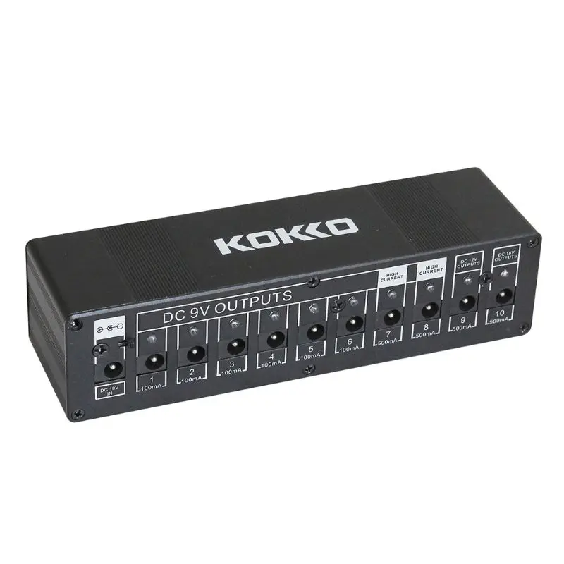 Гитарный Эффект педали доска питание 10 DC изолированные выходы для 9 V/12 V/18 V костюм для гитары