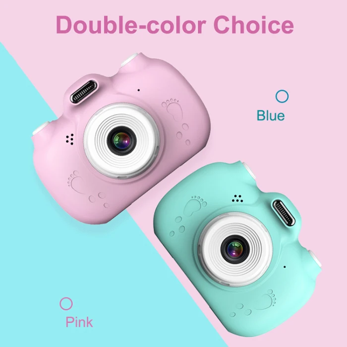 Digital Kids Camera 3Inch TouchScreen Dual Lens Cartoon Photography Birthday Gift OC-shipping