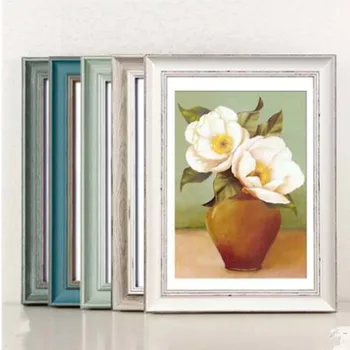 

European style Distressed Big photo frame custom made Framed picture frame Wall hanging American wood frame