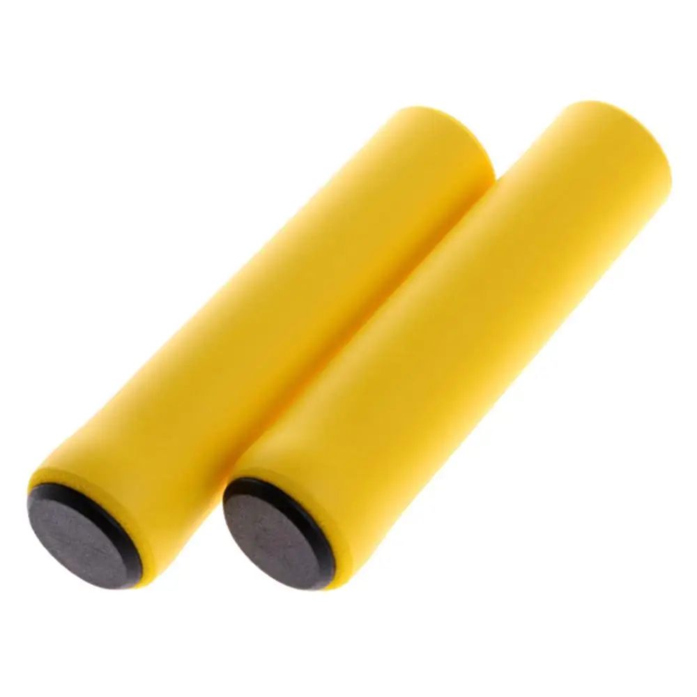 1 пара Велосипедный Чехол для велосипедного руля BMX MTB горный велосипед резиновые поролоновые ручки велосипеды бар фиксированное снаряжение велосипедные части - Цвет: Цвет: желтый