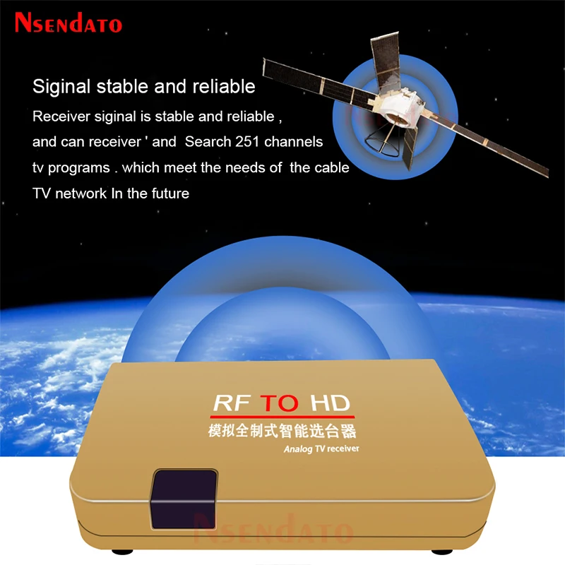 RF To HD All Standard Converter HD To Radio Frequency Signal RF to HD Transmitter Signal Analog TV Receiver Adapter for TV