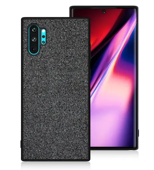 black Для Galaxy Note 10cloth защитные силиконовые противоударные Чехлы для samsung Galaxy Note 10 S10 S9 S8 плюс M20 M10 A6 A7 A9 чехол - Цвет: black