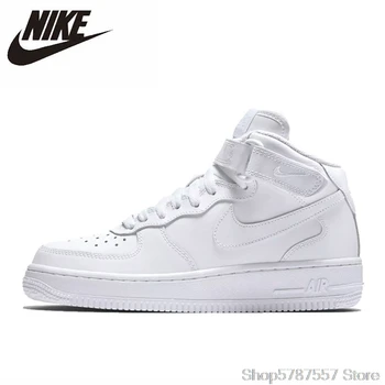 

Nike-Women's Air Force 1 AF1 Mid GS Sports Shoes, Outdoor Wear-resistant Sports Shoes, White