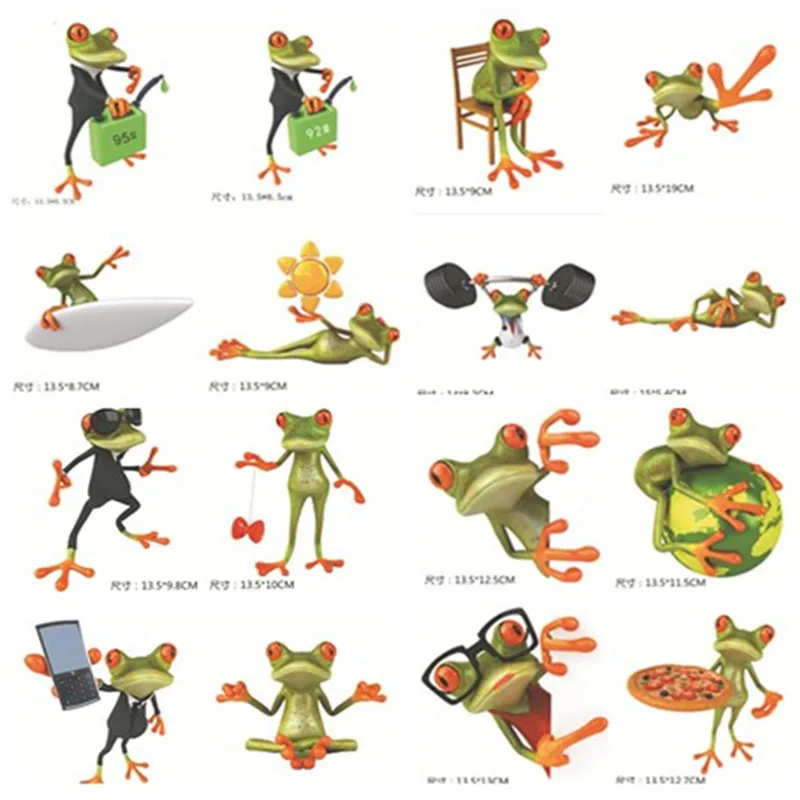 

Aliauto 3D Three-dimensional Sense Waterproof Automobile Sticker Funny Cartoon Frog Bumper Stickers Cool Body Decorative Sticker