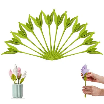 

1Pcs Bloom Napkin Holder Table Plastic Twist Flower Serviette Holder Decor