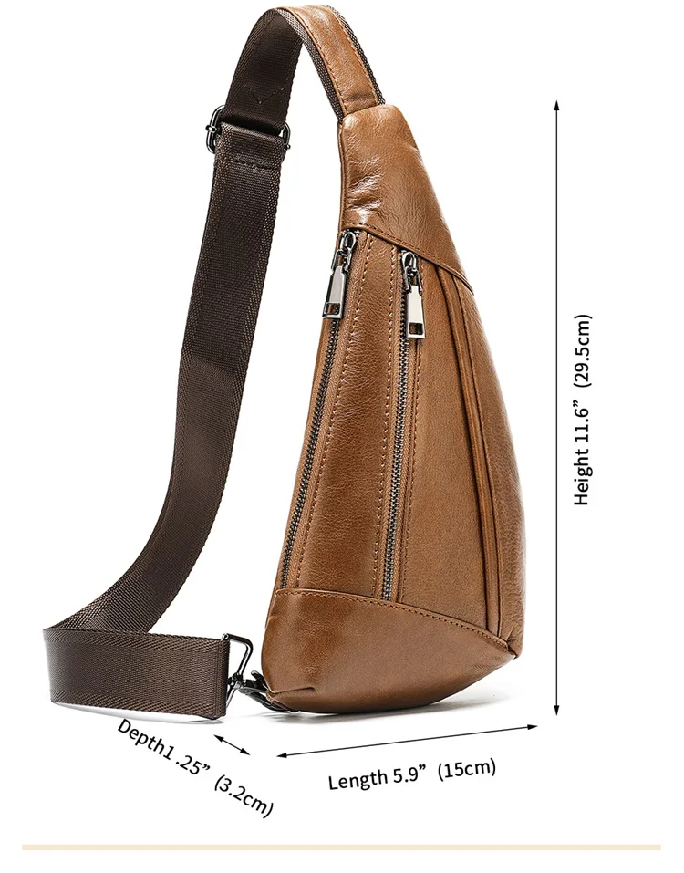 Echtes Leder Umhängetasche Für Herren Messenger Brusttasche_voghion.com