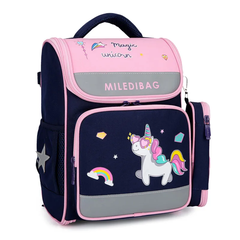 On Sale Backpacks Pencil-Case Schoolbags Unicorn Class-1 Girls Child Rainbow Kids Sweet for Print mmQKMlXL7ye