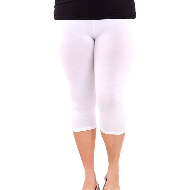 Hot Women Leggings Workout Plus size Leggings Cotton Elastic Waist Casual Solid Spring Summer Modal Leggings Stretch Pants Cheap White