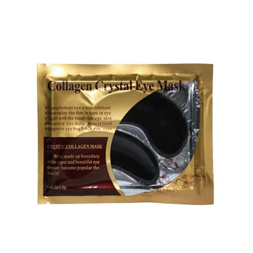 1pcs Патчи для глаз, маска, натуральный растительный черный коллаген, патчи для глаз, уход за лицом, темные круги, удаляющая гелевая маска для глаз, против возраста, против морщин - Цвет: 1pcs