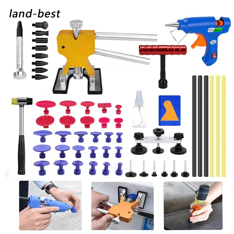 

Car Body Dent Repair Tools Kit Paintless Hail Removal Dent Lifter Puller Glue Tabs for Hail Damage Tools набор инструментов