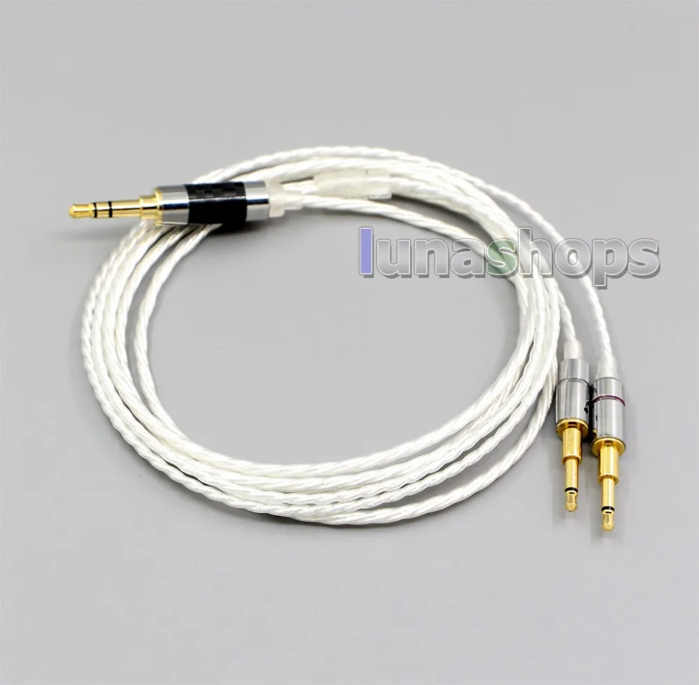 LN006363 XLR сбалансированный 3,5 мм 2,5 мм посеребренный кабель для наушников для Oppo PM-1 PM-2 плоский магнитный