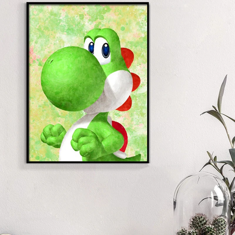 Watercolor Cartoon Gaming Super Mario Poster Canvas Painting Mural Wall Art Picture Kids Room Decoration Cuadros