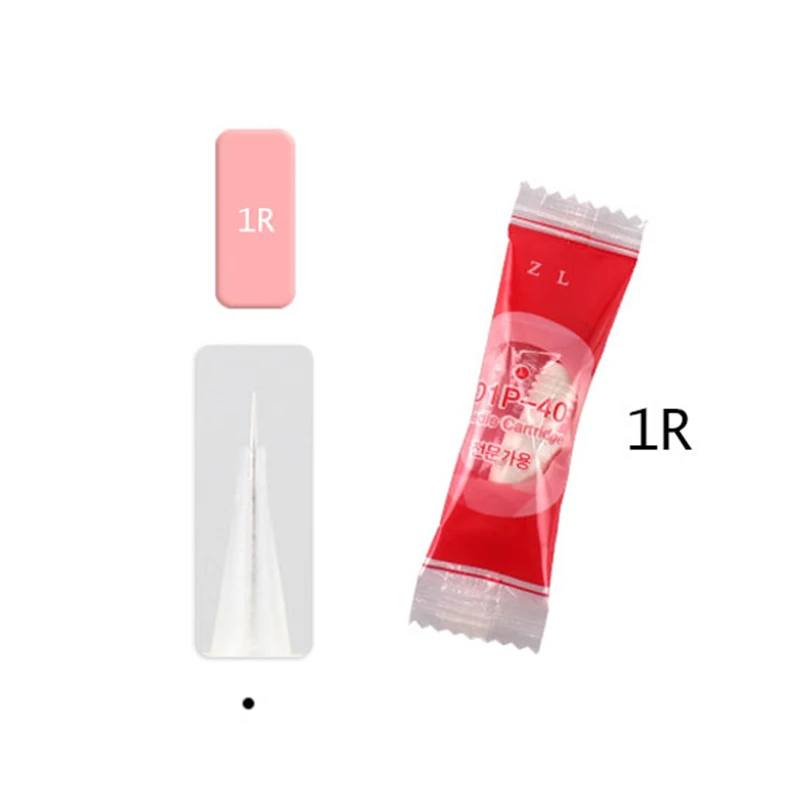 20pcs 1R Профессиональный цифровой Charmant 2 постоянные наборы для машинного макияжа для бровей губ роторная швейцарская Microblading mts ручка с картриджами - Цвет: 20pcs 1R