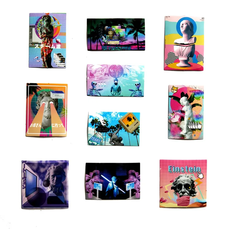 10 шт. Vaporwave стиль DIY ноутбук тележка чехол наклейка ПВХ наклейки винтажные креативные Newton скейтборд рюкзак наклейки для стола