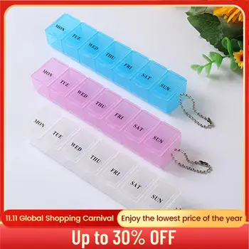 

7 Days Pill Case Portable Mini Pill Box Weekly Pocket Pill Cases Travel Home Pill Organizer plitters Medicine Pill Storage Box