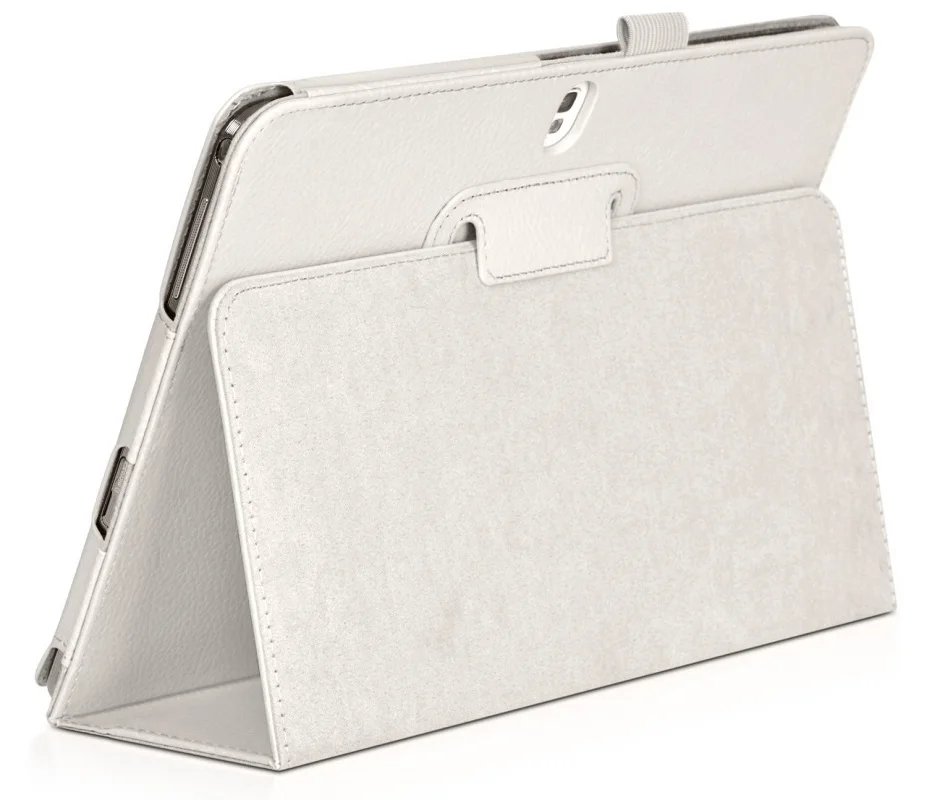 Чехол для Samsung Galaxy Tab Pro 10,1 SM-T520 T525 T521, Роскошный чехол для планшета, кожаный чехол для задней панели, чехол P600 P605 - Цвет: Белый