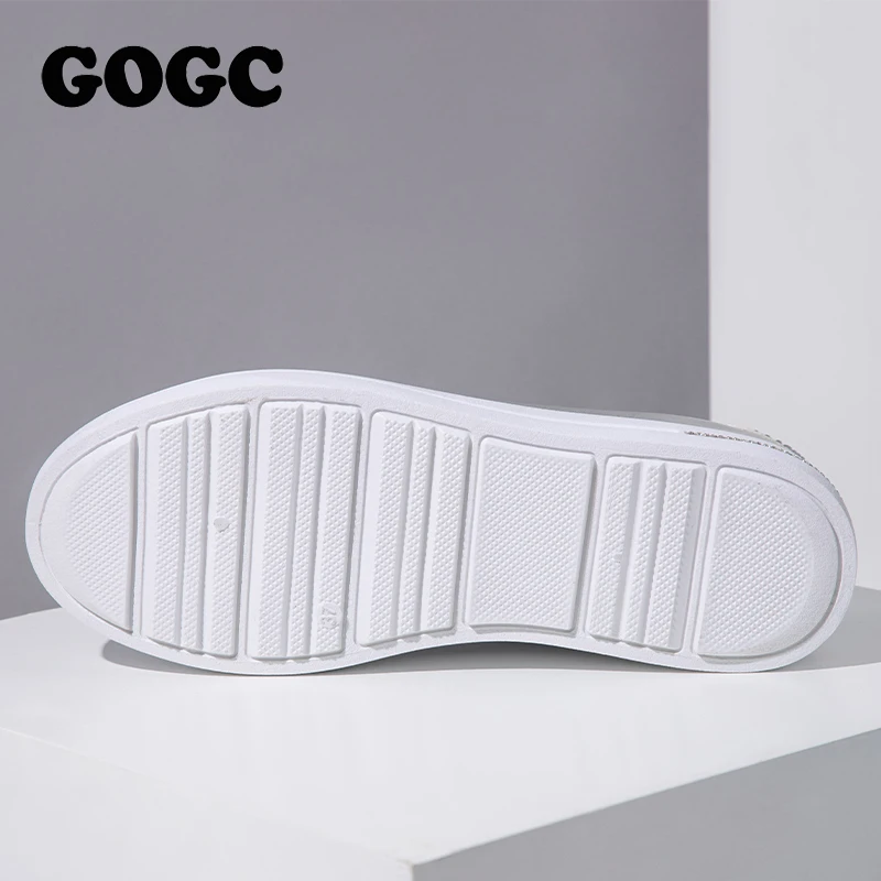 Кеды GOGC женские кожаные кроссовки без шнуровки плоская подошва G6819 2020|Обувь