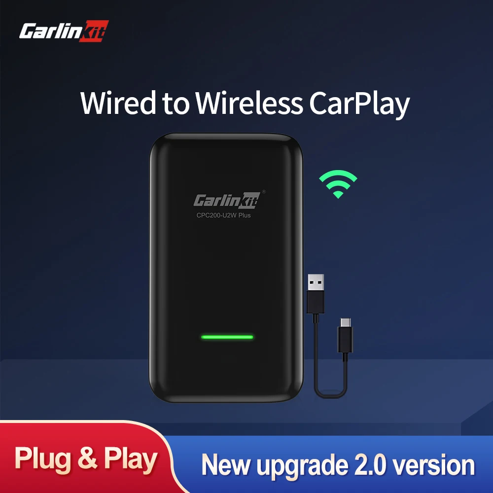 

Carlinkit Wireless Carplay Activator 2.0 Version Dongle Adapter For Original Car Has Buit-in Carplay Wired to Wirelss Apple