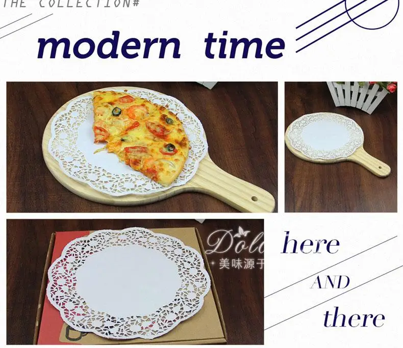 Round oval rectangular lace lace bottom pizza paper pad hollow out oil absorption of about 180 copies
