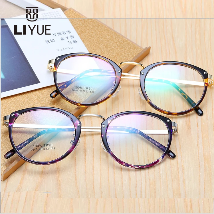 Fashion Retro Glasses Frame for Women Optical women's eyeglasses frames Round eyewear Spectacles Myopia Prescription eye glasses |