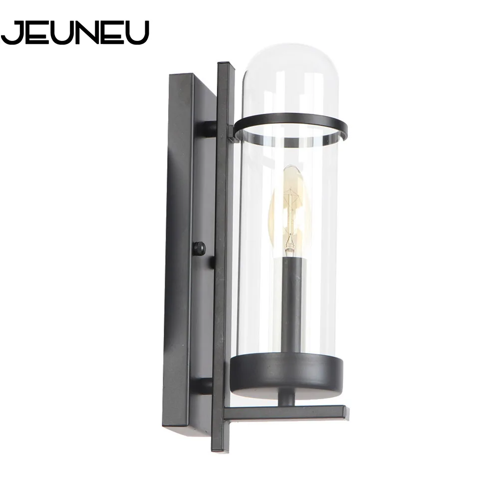 Простой настенный светильник в ретро стиле из железа и стекла Е27 110 240 В