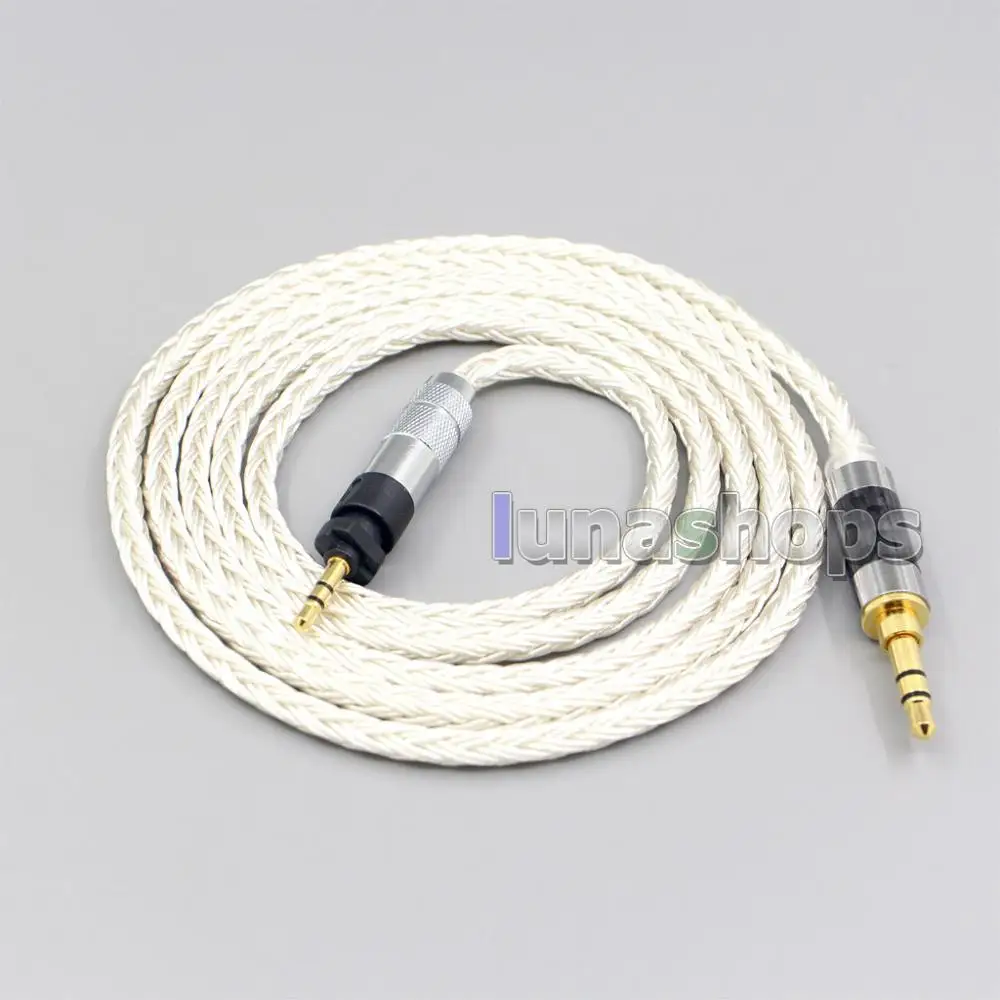 LN007240 16 Core OCC Silver Plated Headphone Earphone Cable For Shure SRH840 SRH940 SRH440 SRH750DJ Philips SHP9000 SHP8900