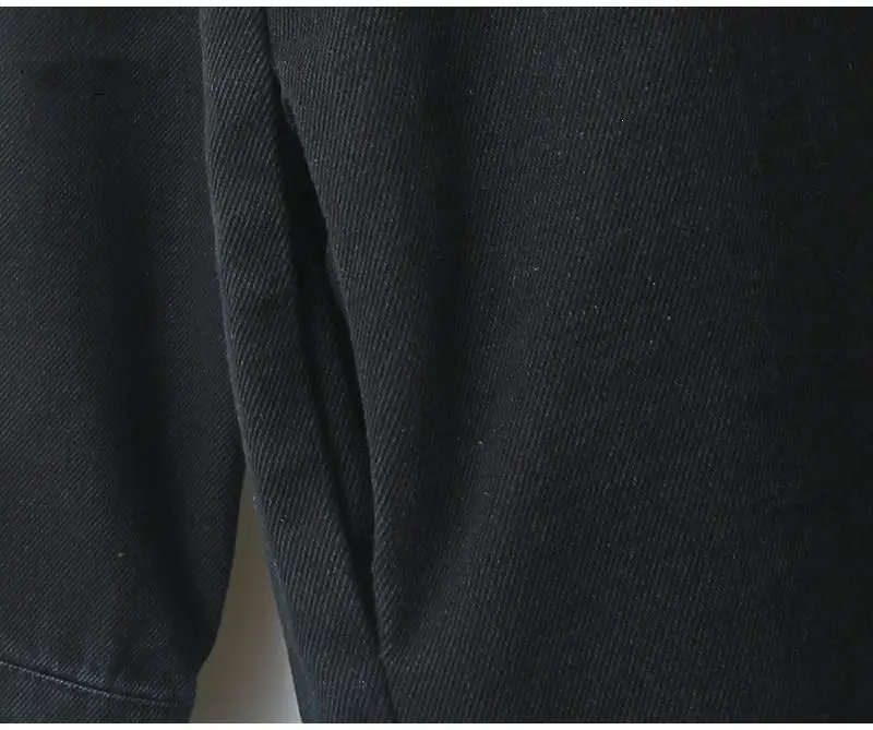 Осенняя Женская Уличная Повседневная рваная джинсовая куртка с двойными карманами джинсовая куртка с отложным воротником Джинсовая Верхняя одежда