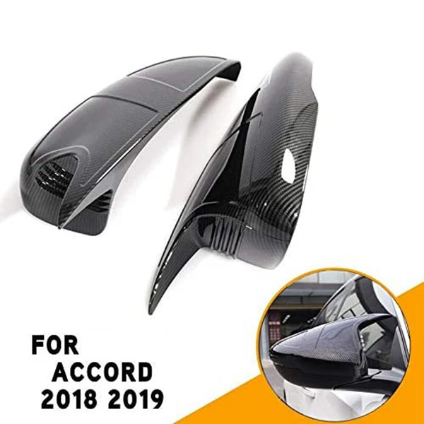 ABS углеродное волокно Бык Рог крышка зеркала заднего вида наклейки отделка для