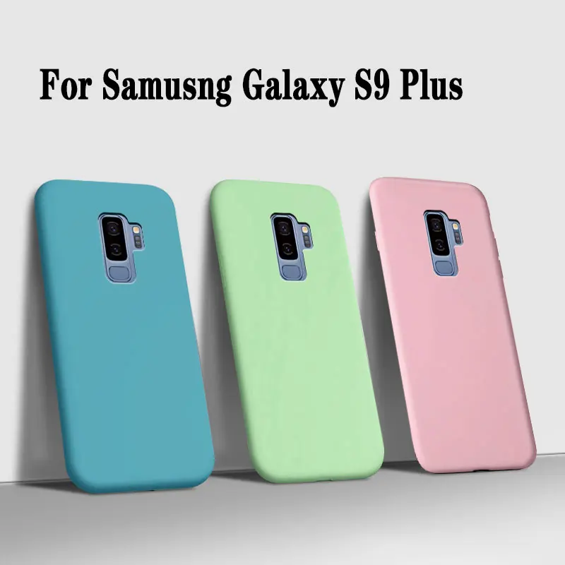 Чехол для Samsung Galaxy S9 Plus Матовый Мягкий силиконовый чехол телефона plus G9650 s9 + задняя
