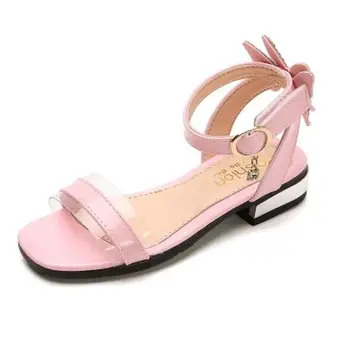 

Summer New Children's Shoes Girls Sandals Fashion Rhinestone Bow Girls Princess Shoes Non-slip Kids Sandals Roman Shoes