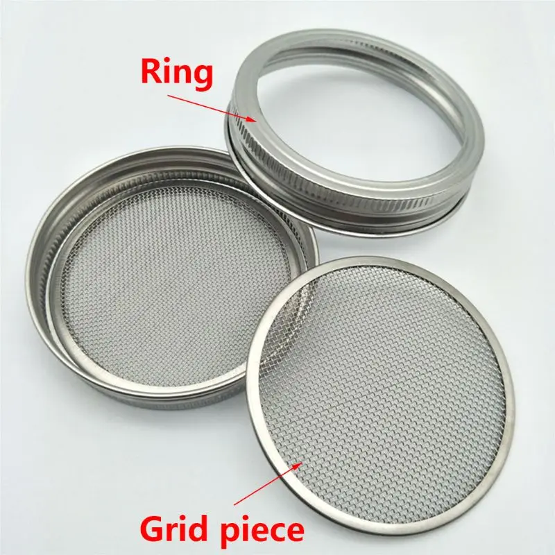 Kenley Seed Sprouter Kit- Sprouting Mason Jars with Stainless Steel Strainer Lids
