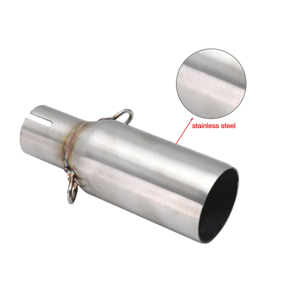 ZSDTRP Slip-On Motorcycle Exhaust Muffler with Middle Link Pipe