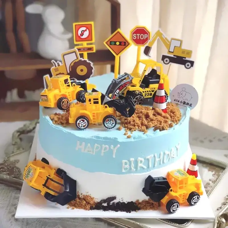 Строительный дорожный знак торта Tooper модель дорожного движения имитация