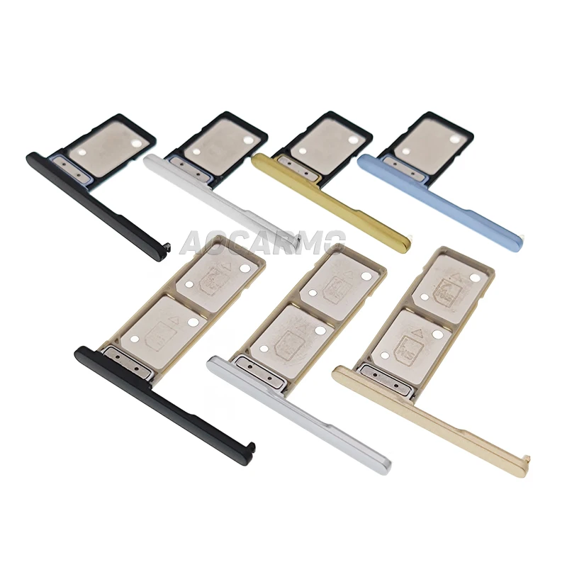 Aocarmo Único Titular Bandeja de Cartão Sim Duplo Slot com Plugue da Capa para Sony Xperia Xa2 Ultra Xa2u H4233 H4213 Polegada Substituição - Image 4