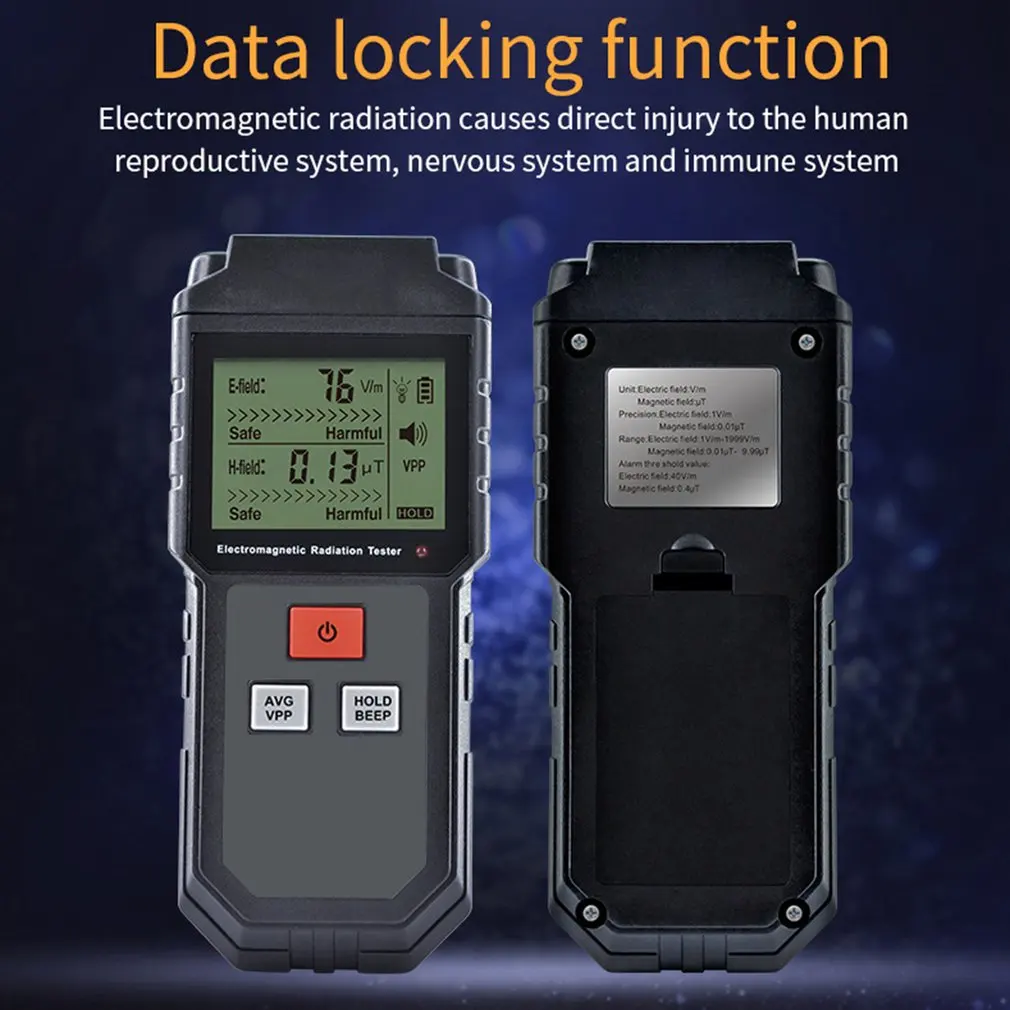 RZ825 электромагнитное поле излучения Тестер EMF счетчик цифровой дозиметр ЖК-детектор измерения для компьютера телефона